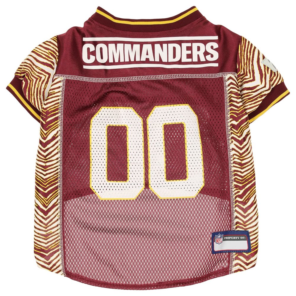 Zubaz NFL Team Pet Jersey for Dogs, Washington Commanders, Medium
