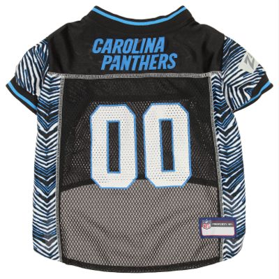 Zubaz NFL Team Pet Jersey for Dogs, Carolina Panthers, Small