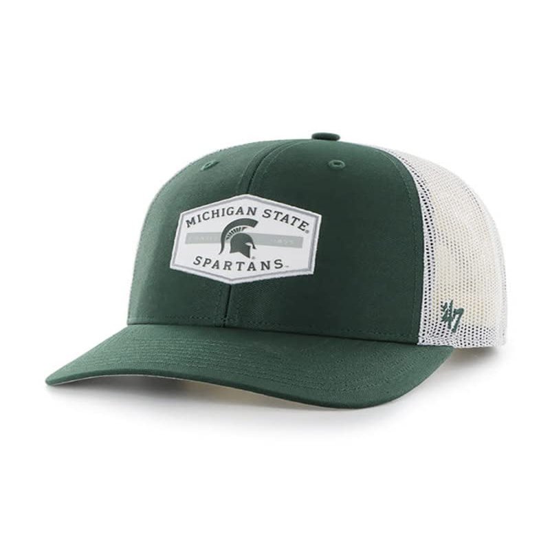 47 NCAA Men's Trucker Convoy Snapback Adjustable Hat (Michigan State Spartans - Green), One Size