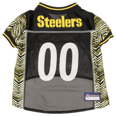Zubaz NFL Team Pet Jersey for Dogs, Pittsburgh Steelers, Small