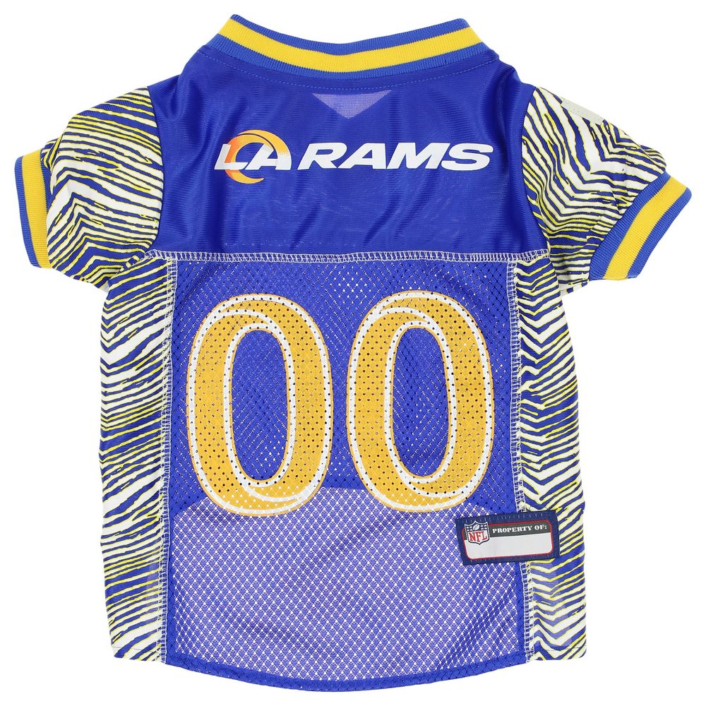 Zubaz NFL Team Pet Jersey for Dogs, Los Angeles Rams, Large