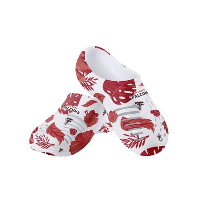 FOCO Atlanta Falcons NFL Womens Floral White Clog - M