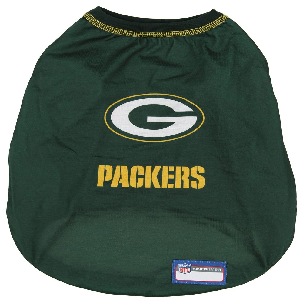 Zubaz NFL Team Pet T-Shirt for Dogs, Green Bay Packers, Large