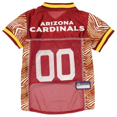 Zubaz NFL Team Pet Jersey for Dogs, Arizona Cardinals, Large