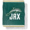 Jacksonville University Dolphins Logo Dots Silky Touch Sherpa Back Super Soft Throw Blanket,Logo Dots view 1