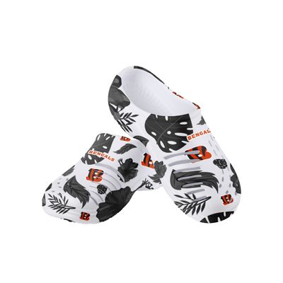 FOCO Cincinnati Bengals NFL Womens Floral White Clog - XL