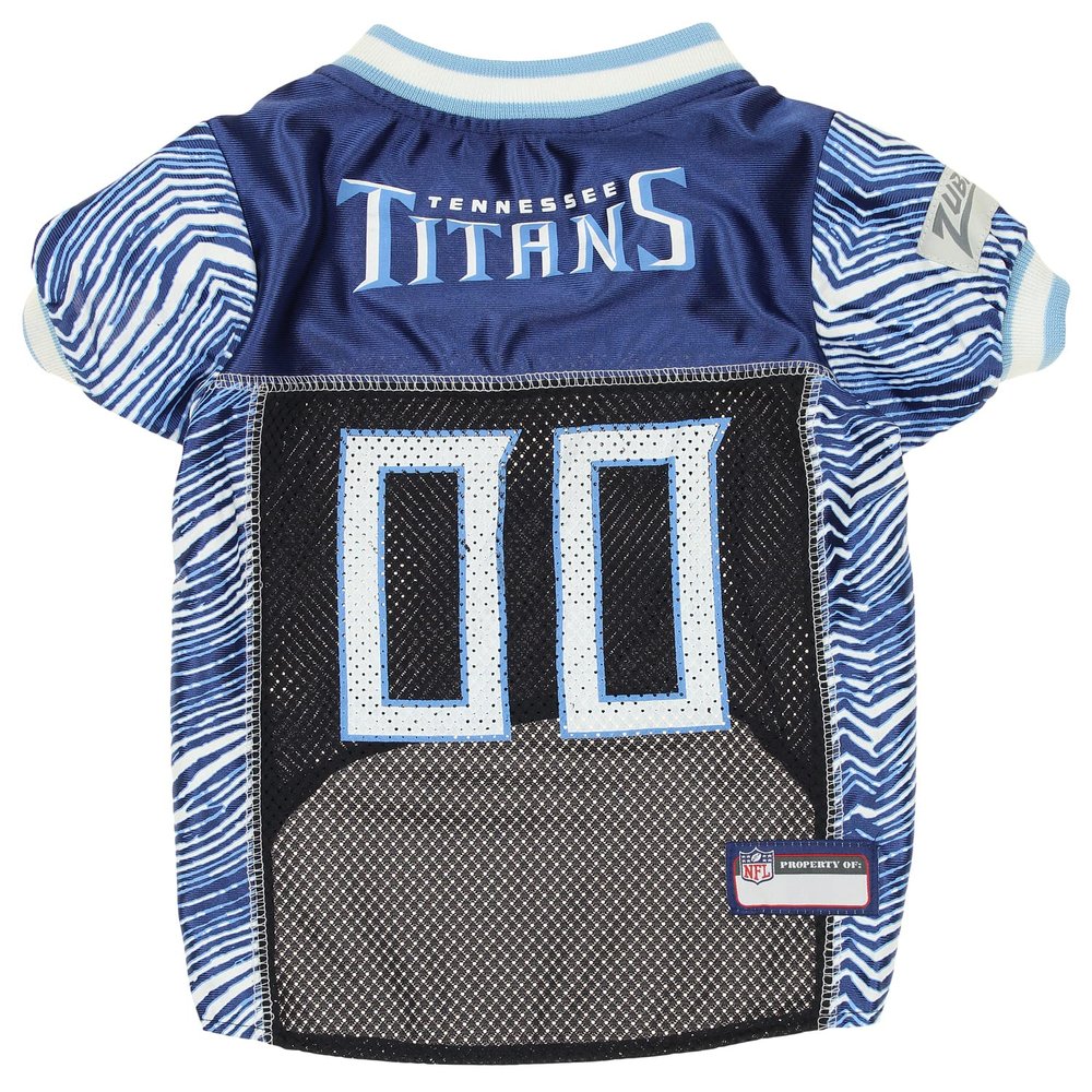 Zubaz NFL Team Pet Jersey for Dogs, Tennessee Titans, Small