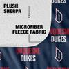 Duquesne University Dukes Logo Pattern Silky Touch Sherpa Back Super Soft Throw Blanket,Logo Pattern view 4