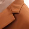 Maiyifu-GJ Men's Slim Fit Double Breasted Jacket Slim Fit Business Daily Prom Blazer Peak Lapel Groom Wedding Party Suit Coat (Caramel,Large) view 3