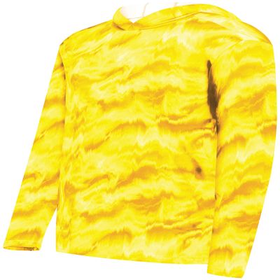 Holloway Boys' Youth Stock Cotton-Touch Poly Hoodie, Gold Shockwave Print, X-Large