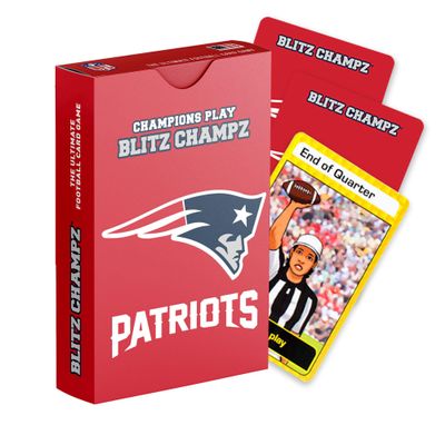 Blitz Champz New England Patriots Official NFL Playing Cards & New England Patriots Gifts for Men & Women, Fun Travel Card Games for Adults & Kids 7+, Camping Games for Friends & Family Game Night