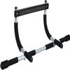 Iron Gym Pull-Up Bar & Ab Roller - Total Upper Body Workout Bar for Doorway, Adjustable Width Locking, Portable Door Frame Horizontal Chin-up Bar, for Fitness and Exercise, Silver (IRONGYMPLUSAR) view 2