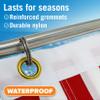 Anchor Boat Flag Pole Kit, 12" x 18" US Yacht Ensign, Double-Sided Marine Grade, Pontoon, Sailboat, or Ski Rail Mount Holder view 3