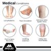 Mojo Compression Socks Sleeve for Women and Men 20-30mmHg Plus Size - Unisex Footless Compression Socks for Lymphedema, Swelling, Bariatric Recovery - Pink, 2X-Large - A604 view 4