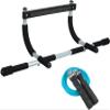 Iron Gym Pull-Up Bar & Jump Rope - Total Upper Body Workout Bar for Doorway, Adjustable Width Locking, Portable Door Frame Horizontal Chin-up Bar, for Fitness and Exercise, Silver view 1