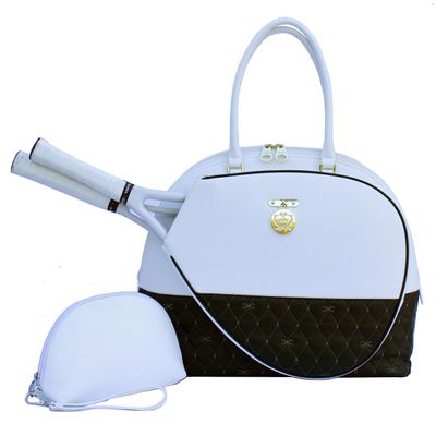 Court Couture Saint Tropez Embroidery Black Tennis/Pickleball Bag