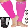 Mojo Compression Socks Sleeve for Women and Men 20-30mmHg Plus Size - Men and Womens Footless Compression Socks for Travel, Airplane, Sports - Pink, 6X-Large - A604 view 1