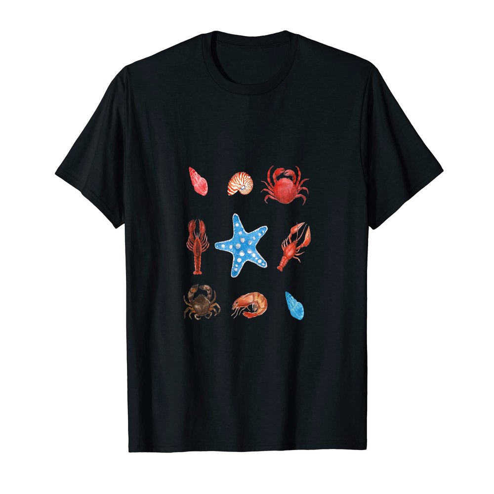 Crustacean Core Aesthetic Crustaceans Crab Lobster Shrimp T-Shirt