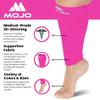 Mojo - Compression Socks Footless for Women and Men 20-30mmHg - Big and Tall Medical Leg Compression Sleeve for Flying, Nurses, Travel Circulation - Pink, 3X-Large - A604 view 2