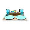 Docktail Bar Utility Boat Table - Pontoon Rail Mount | Boat Caddy Organizer, Portable Boat Table and Boat Bar, Pontoon Tables for Boats with Cup Holders, Boat Storage Accessories view 1