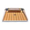 Docktail Bar Utility Boat Table - Pontoon Rail Mount | Boat Caddy Organizer, Portable Boat Table and Boat Bar, Pontoon Tables for Boats with Cup Holders, Boat Storage Accessories view 2