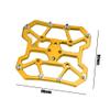 ihreesy 1Pair Bike Clipless Platform Adapter,Aluminum Alloy Bicycle Platform Pedals Self-Locking Bike Pedal Platform Adapters for Mountain Road Bike,Gold view 3