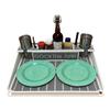 Docktail Bar Utility Boat Table - Pontoon Rail Mount | Boat Caddy Organizer, Portable Boat Table and Boat Bar, Pontoon Tables for Boats with Cup Holders, Boat Storage Accessories view 2