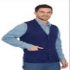 Turtle Bay New York Mens Rib Knit Sweater Vest  Sleeveless Button Front Cardigan with Pockets Navy/M view 1