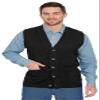 Turtle Bay New York Mens Rib Knit Sweater Vest  Sleeveless Button Front Cardigan with Pockets Black/L view 1