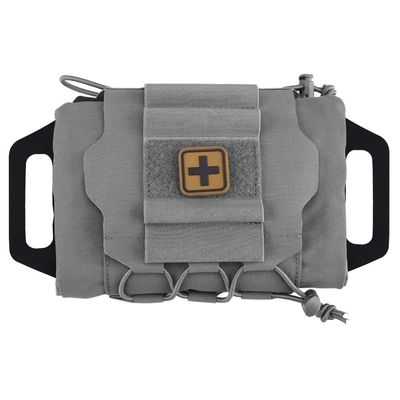 SABADO Rapid/Quick Deploy First Aid Kit Pack Tactical IFAK Pouch Two-piece System Med Roll Carrier Hypalon Handle Outdoor Sport Hunting Bag (Wolf Grey)
