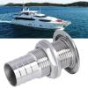 1in Boat Thru-Hull Fitting, Boat Water Drain Fitting, 316 Stainless Steel Corrosion Resistant Water Drainage Plug for Marine Boat Yacht