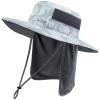 BASSDASH UPF 50+ Sun Fishing Hat Water Resistant with Detachable Neck Flap view 1