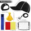 SOMSOC 6 Pcs Referee Shirt, Men Women Zipper Collar Ref Shirt Card Hat Whistle Penalty Flag Sandbag Rugby for Football Soccer view 2