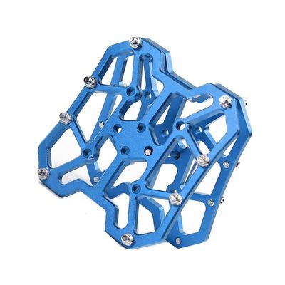 ihreesy 1Pair Bike Clipless Platform Adapter,Aluminum Alloy Bicycle Platform Pedals Self-Locking Bike Pedal Platform Adapters for Mountain Road Bike,Blue