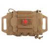 SABADO Rapid/Quick Deploy First Aid Kit Pack Tactical IFAK Pouch Two-piece System Med Roll Carrier Hypalon Handle Outdoor Sport Hunting Bag (Coyote Brown) view 1