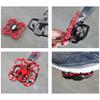 ihreesy 1Pair Bike Clipless Platform Adapter,Aluminum Alloy Bicycle Platform Pedals Self-Locking Bike Pedal Platform Adapters for Mountain Road Bike,Red view 4
