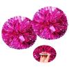 Aimto Pom Poms Cheerleading with a White Handle for Sports Party Dance Team Accessories Cheering Squad Spirit (2 Pack Pink). view 1