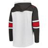 47 Men's Tampa Bay Buccaneers Heather Gray Gridiron Lace-Up Pullover Hoodie view 3