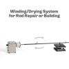 OJYDOIIIY Fishing Rod Repair Kit,Rod Building Kit and Supplies,Wrapping and Winding Machine for Epoxy Drying view 2