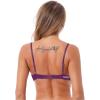 Alvivi Womens Sheer Floral Lace Underwired Bra Sexy Half Cup Unlined Brassiere Lingerie Underwear Purple Small view 2