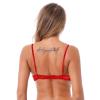 Alvivi Womens Sheer Floral Lace Underwired Bra Sexy Half Cup Unlined Brassiere Lingerie Underwear Red X-Large view 2
