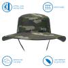 BASSDASH UPF 50+ Sun Fishing Hat Water Resistant with Detachable Neck Flap Army Green Camo view 2
