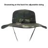 BASSDASH UPF 50+ Sun Fishing Hat Water Resistant with Detachable Neck Flap Army Green Camo view 3