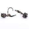 skyjewels 4mm Certified Round Faceted Black Diamond Dangler Earring With 925 Sterling Silver Beautiful Earrings for Woman (Black Gold Finish) view 4