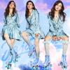 JajaHoho Roller Skates for Women, Shiny Holographic High Top Rollerskates, Mixture Color Double-Row Four Colour Frozen Wheels Quad Skates for Girls Age 8-51 Indoor Outdoor (Very Peri Blue, Size 5) view 2