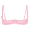 Alvivi Womens Sheer Floral Lace Underwired Bras Adjustable Strap Unlined Brassiere Underwear Dusty Pink 3X-Large view 1