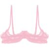 Alvivi Womens Sheer Floral Lace Underwired Bras Adjustable Strap Unlined Brassiere Underwear Dusty Pink 3X-Large view 3