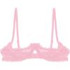 Alvivi Womens Sheer Floral Lace Underwired Bras Adjustable Strap Unlined Brassiere Underwear Dusty Pink 3X-Large view 4