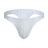 JEsilunmaMY Men's Lace Sissy Thong Low Rise Bulge Lingerie Breathable Underwear See Through Bikini Underpants Sexy Panties (White,Large) view 1