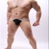 JEsilunmaMY Mesh Bikini Briefs for Men Ice Silk Low Waist Fishnet Bulge Pouch Underwear Hollow Out Breathable Sexy Panties (Black,Medium) view 2